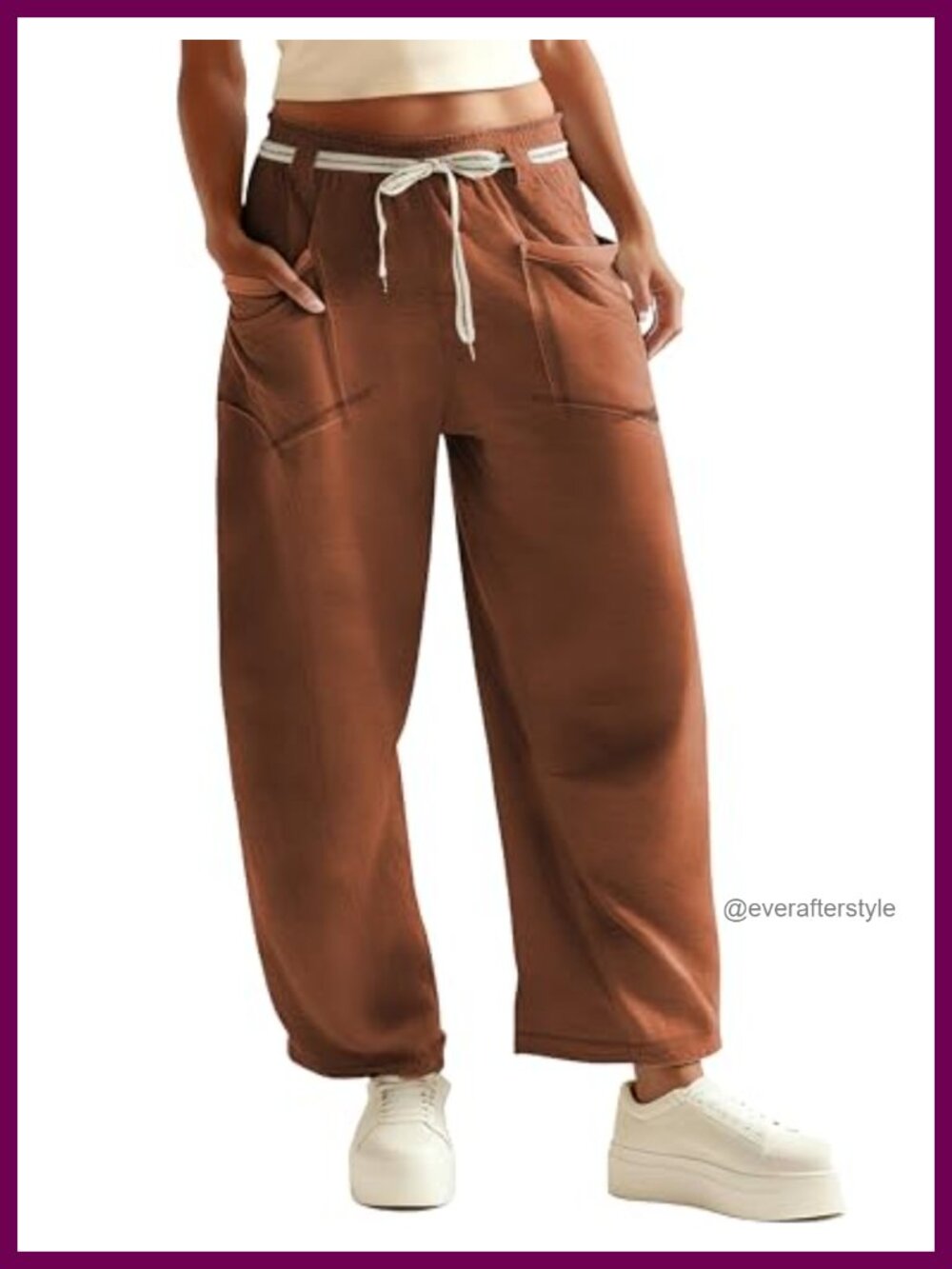 Womens Baggy Barrel Sweatpants Wide Leg Loose Lounge Pants